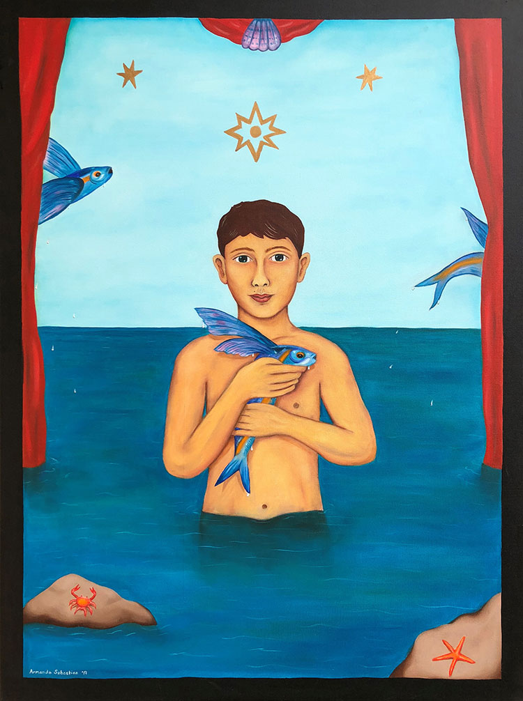 Boy With Flying Fish